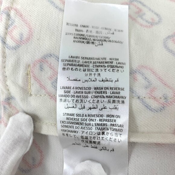 Gucci Color-Block Stripe Logo Print Full-Print Collared Cotton Long Sleeve Denim - Picture 7 of 8